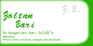 zoltan bari business card